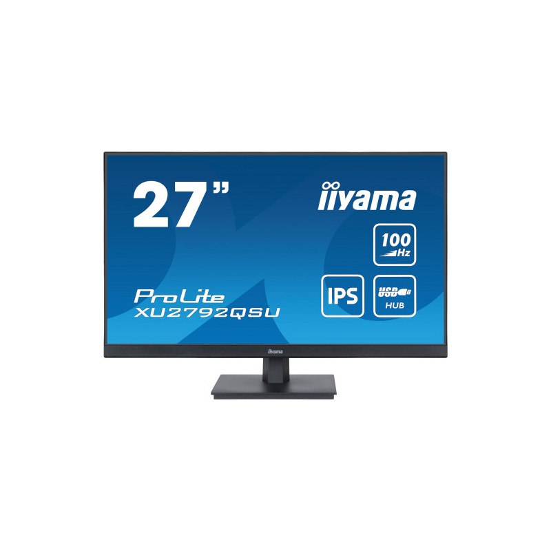 MONITOR IIYAA 27" PROLITE XU2792QSU-B6, IPS WQHD, 100HZ, 0,4MS, USB, HDMI, DISPLAYPORT, ALT 2x2W, INCLI