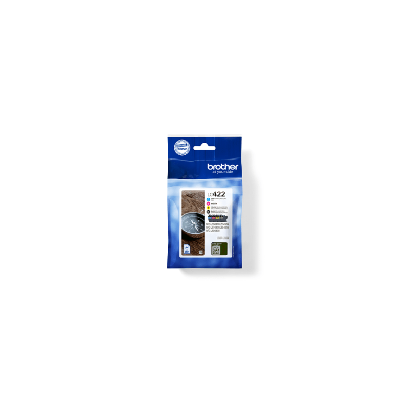 Brother LC422VAL cartucho de tinta 4 pieza(s) Original Negro, Cian, Magenta, Amarillo