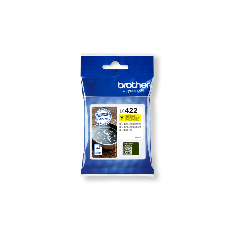 Brother LC-422Y cartucho de tinta 1 pieza(s) Original Amarillo