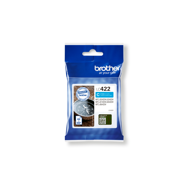 Brother LC-422C cartucho de tinta 1 pieza(s) Original Cian