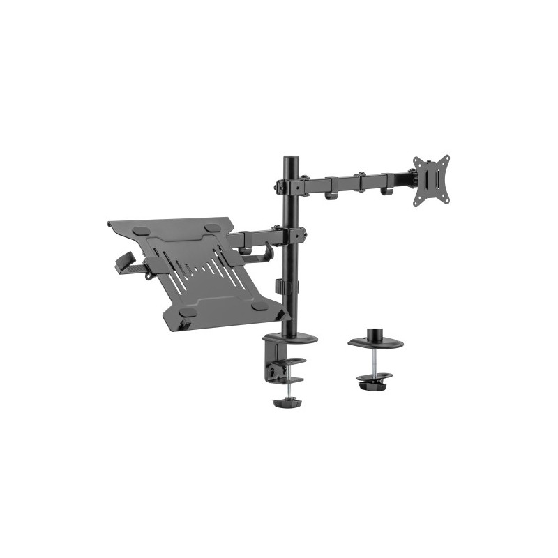 EWENT SOPORTE DE MONITOR HASTA 34” CARGA MÁXIMA 9KG. CON SOPORTE PARA PORTÁTIL