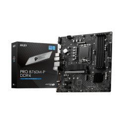 PLACA MSI PRO B760M-P,INTEL,1700,B760,4DDR5,192GB,VGA+HDMI+DP,4SATA+2M.2,4USB3.2,GBLAN,MATX