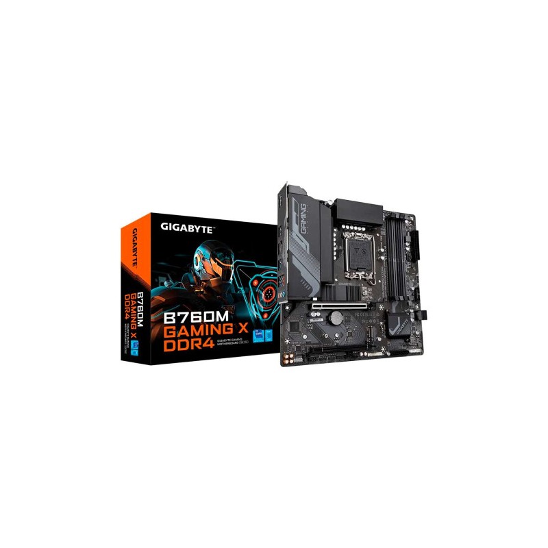 PLACA GIGABYTE B760M GAMING X DDR4,INTEL,1700,B760,4DDR4,128GB,HDMI+DP,4SATA+3M.2,3USB 3.2+USB-C,2.5GB,MATX