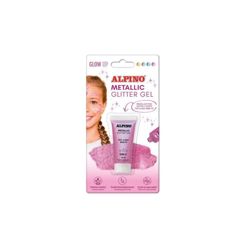BLÍSTER MAQUILLAJE CON COLOR Y PURPURINA GLITTER ROSA ALPINO DL000604