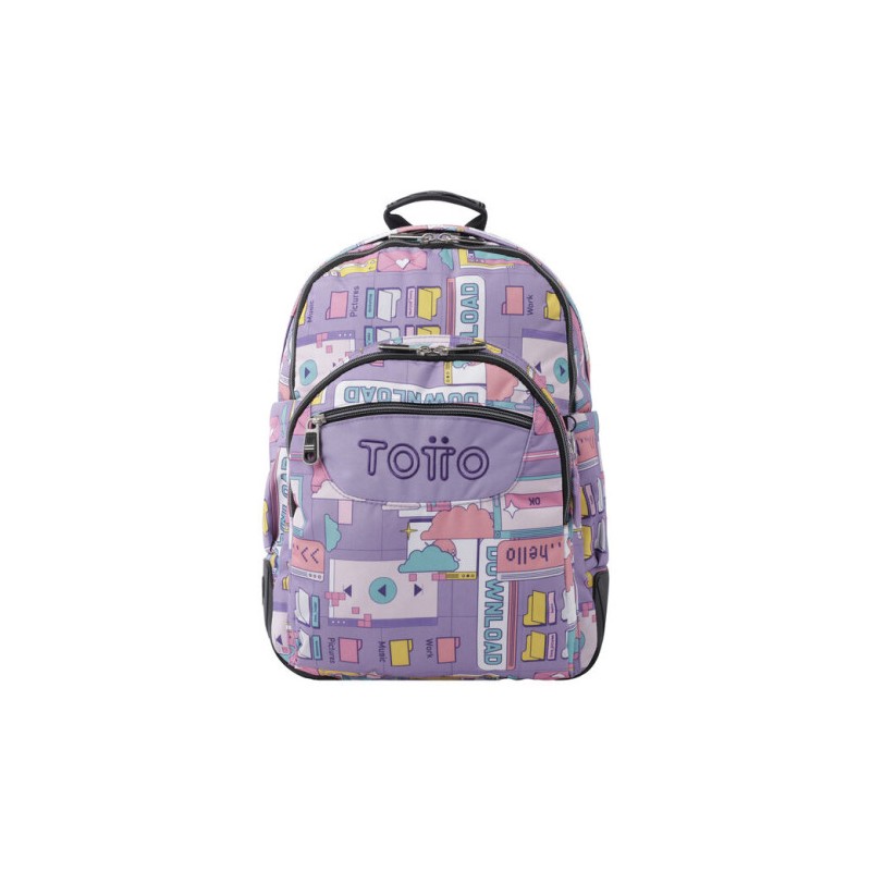 MOCHILA ESCOLAR MORADO CIBER - CRAYOLES TOTTO MA04ECO029-2210N-2QI