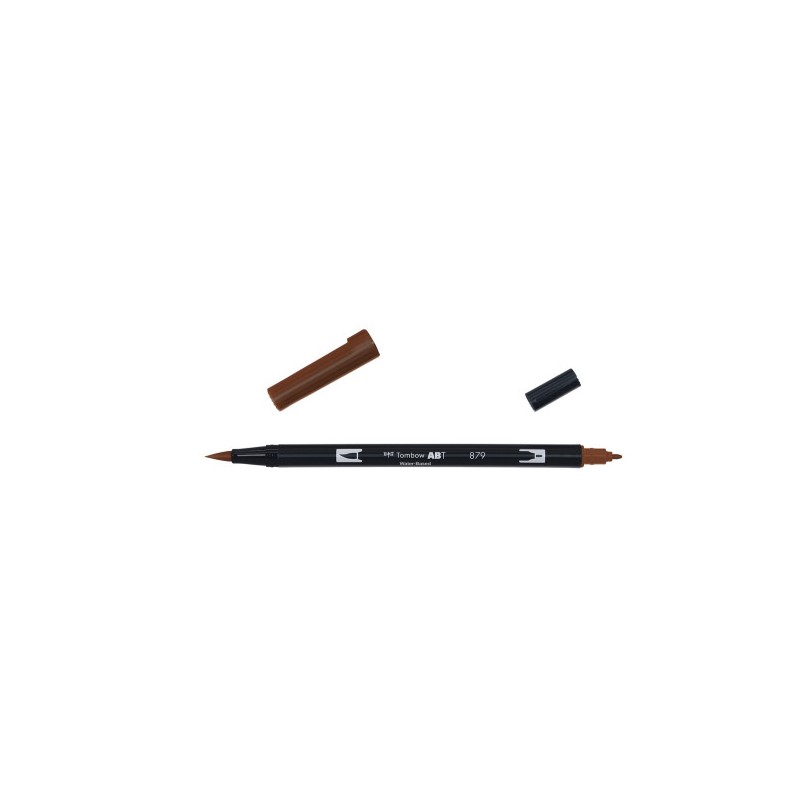 ROTULADOR DOBLE PUNTA PINCEL DUAL BRUSH-879 - COLOR BROWN. TOMBOW ABT-879