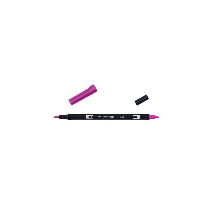 ROTULADOR DOBLE PUNTA PINCEL DUAL BRUSH-685 - COLOR DEEP MAGENTA. TOMBOW ABT-685