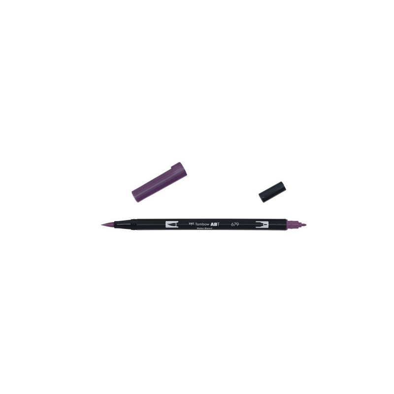 ROTULADOR DOBLE PUNTA PINCEL DUAL BRUSH-679 - COLOR DARK PLUM. TOMBOW ABT-679