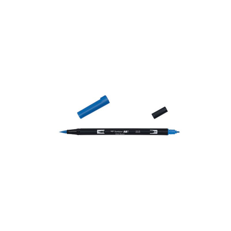 ROTULADOR DOBLE PUNTA PINCEL DUAL BRUSH-555 - COLOR ULTRAMARINE. TOMBOW ABT-555