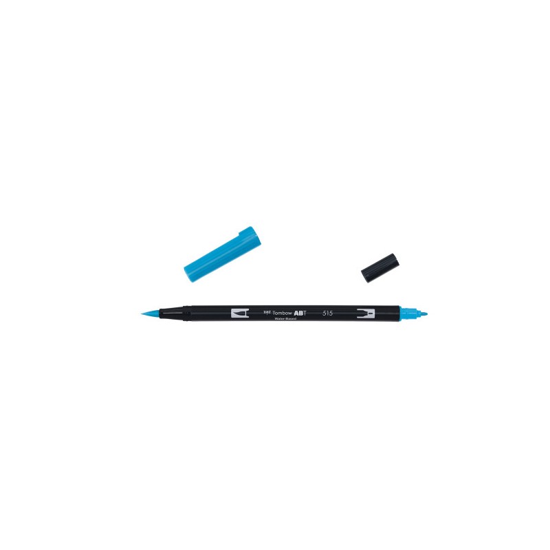 ROTULADOR DOBLE PUNTA PINCEL DUAL BRUSH-515 - COLOR LIGHT BLUE. TOMBOW ABT-515