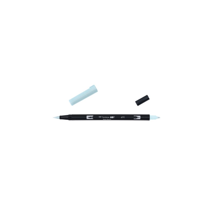 ROTULADOR DOBLE PUNTA PINCEL DUAL BRUSH-491 - COLOR GLACIER BLUE. TOMBOW ABT-491