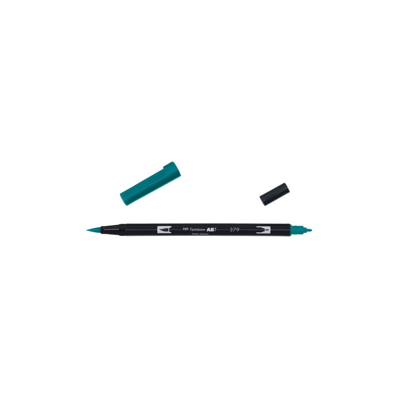 ROTULADOR DOBLE PUNTA PINCEL DUAL BRUSH-379 - COLOR JADE GREEN. TOMBOW ABT-379