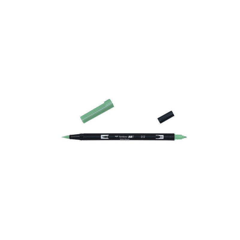 ROTULADOR DOBLE PUNTA PINCEL DUAL BRUSH-312 - COLOR HOLLY GREEN. TOMBOW ABT-312