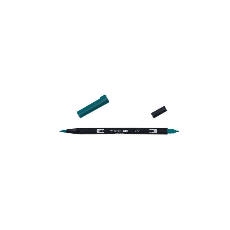 ROTULADOR DOBLE PUNTA PINCEL DUAL BRUSH-277 - COLOR DARK GREEN. TOMBOW ABT-277
