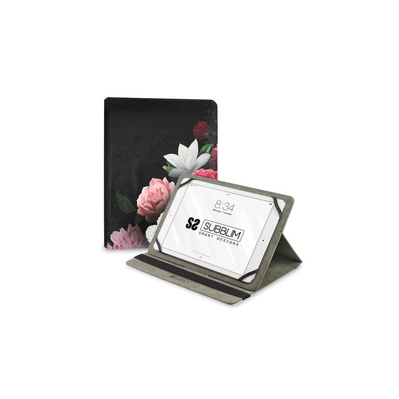 SUBBLIM Funda Tablet Universal TRENDY CASE ROSAS 11"