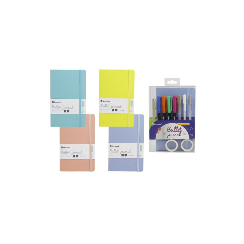 SET  LIBRETA BULLET SOFT +  ROTULADORES PINCEL Y BOLIGRAFOOS BISMARK INGRAF 330619