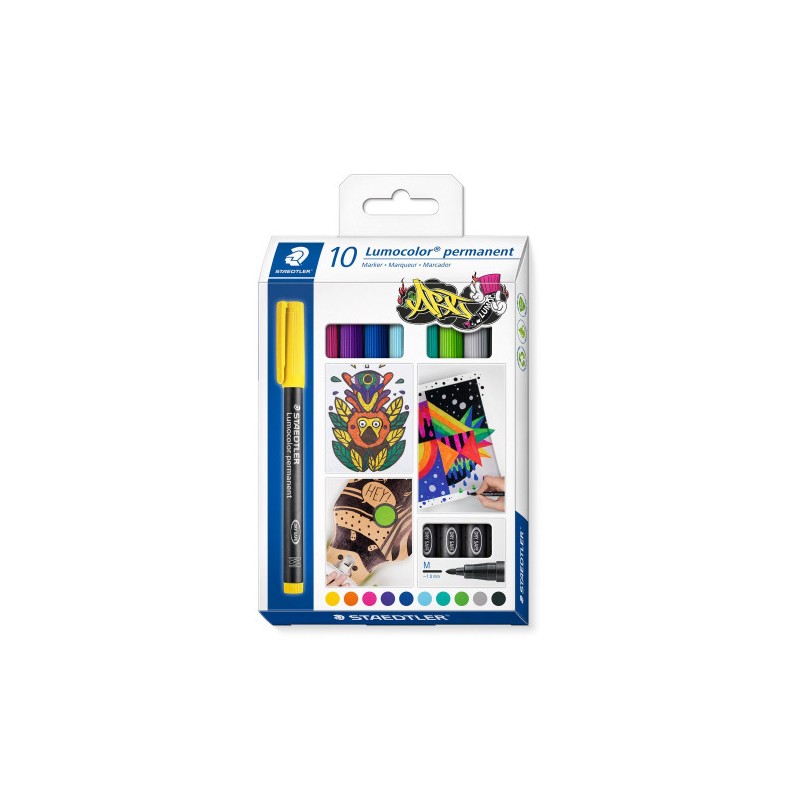 Staedtler Lumocolor 317 C10 marcador permanente Surtido Colores surtidos 10 pieza(s)