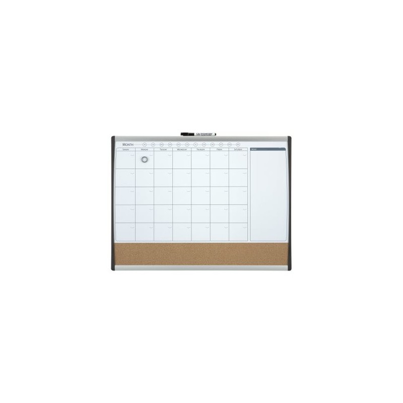 ORGANIZADOR MENSUAL MAGNETICO+TABLERO CORCHO HORIZONTAL 585x430MM NOBO 1903813