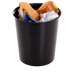 PAPELERA 18 LITROS RECICLABLE 290 X 310MM NEGRA ARCHIVO 2000 2001 NE