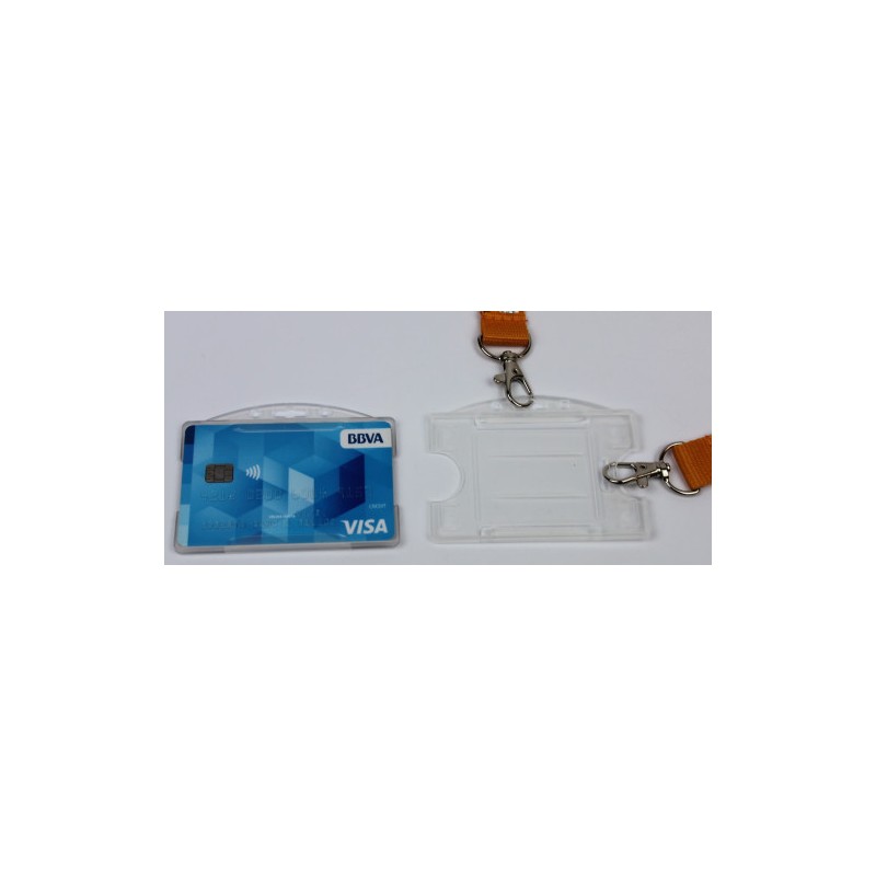 PACK 100 PORTA-TARJETAS PLASTICO RIGIDO 90X57 DOBLE POSICION IBERPLAS 147570100