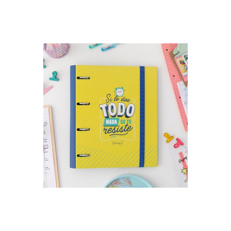 CARPETA CON ANILLAS - SI LO DAS TODO, NADA SE TE RESISTE MR