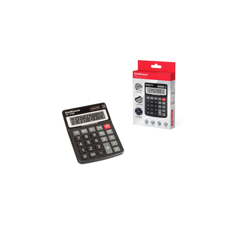 ErichKrause DC-312N calculadora Escritorio Calculadora básica Negro
