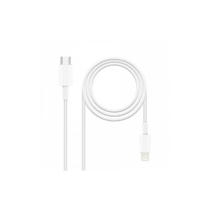 TooQ 10.10.0602 cable de conector Lightning 2 m Blanco