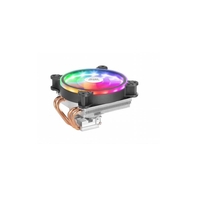 MARS GAMING MCPU220 CPU COOLER, ARGB 12CM PWM FAN, 4X HEATPIPE, 140W, BLACK