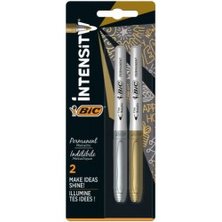 BLISTER 2 MARCARDORES PERMANENTE ORO / PLATA BIC 900340