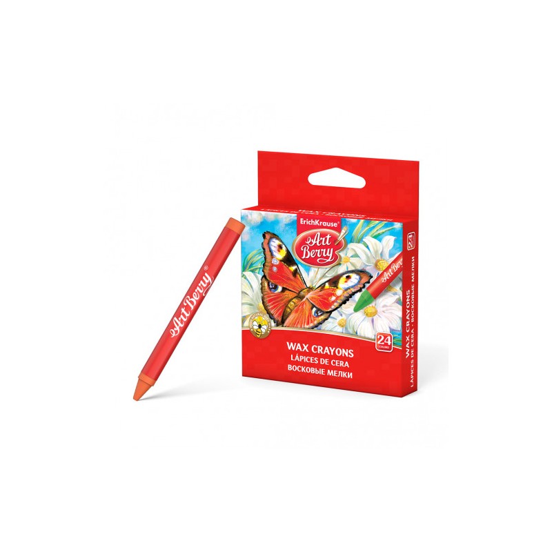 ESTUCHE DE CERAS DE PLÁSTICO 24 COLORES ARTBERRY 34931