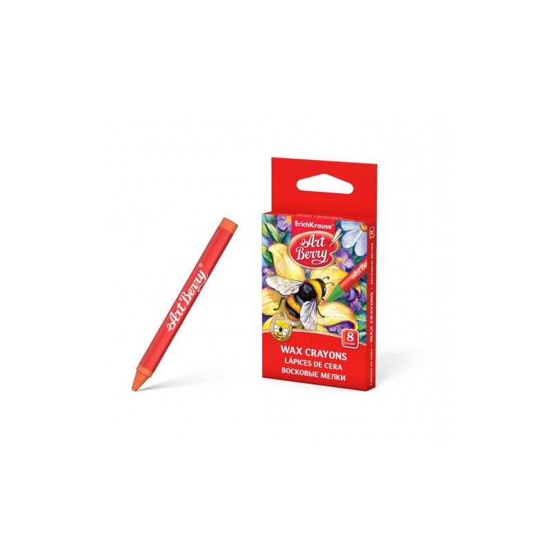 ESTUCHE DE CERAS DE PLÁSTICO 8 COLORES ARTBERRY 34929