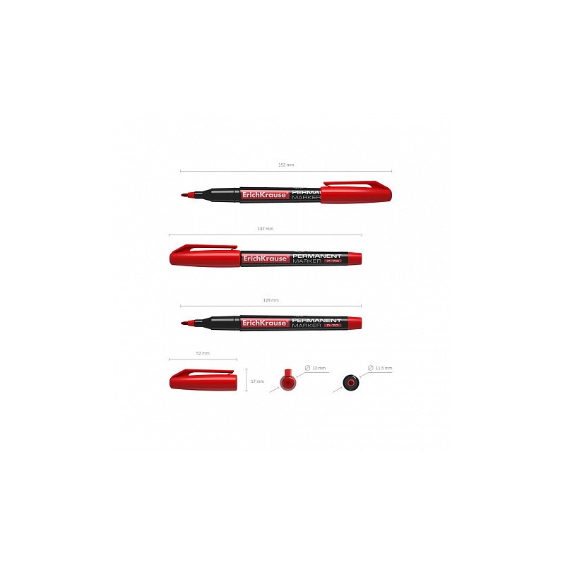 MARCADOR PERMANENTE P-70, COLOR: ROJO ERICH KRAUSE 37075