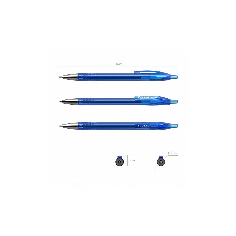 BOLÍGRAFO DE GEL AUTOMÁTICO R-301 ORIGINAL GEL MATIC, TINTA COLOR: AZUL ERICH KRAUSE 46460