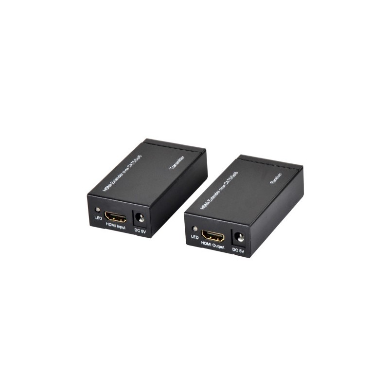 Ewent EW3715 extensor audio/video Transmisor y receptor de señales AV Negro