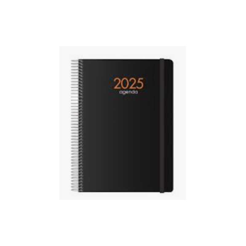 AGENDA 2025 SYNCRO DÍA PÁGINA 15 X 21 CM NEGRO DOHE 11620 - 25