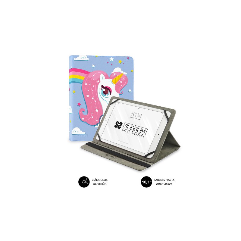 SUBBLIM Funda Tablet Universal TRENDY CASE UNICORN 10.1"