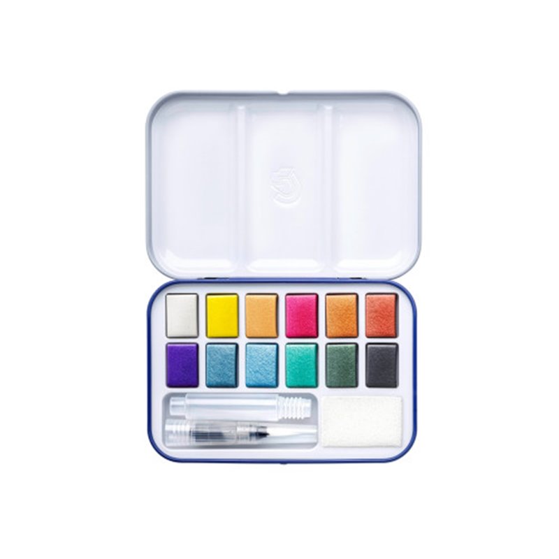 ESTUCHE METALICO ACUARELAS 12 COLORES METALIZADOS STAEDTLER 888M M12-C