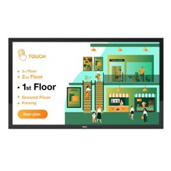 NEC MultiSync M431 Pantalla plana para señalización digital 109,2 cm (43") LCD 500 cd / m² 4K Ultra HD Negro Pantalla táctil