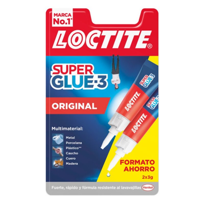 LOCTITE SUPERGLUE-3 ORIGINAL DUO 2X3 BL 3GR+3GR LOCTITE 2640781