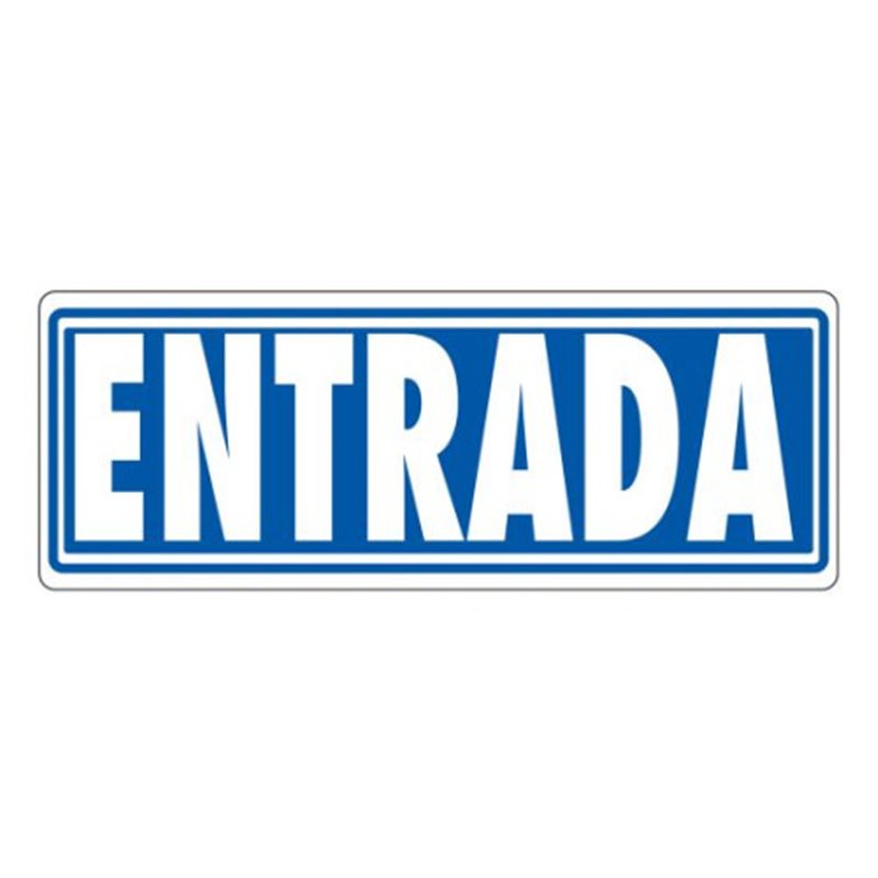 SEÑAL "ENTRADA (SIN INDICADOR)" 175X65 PVC GRIS ARCHIVO 2000 6177-10 GS