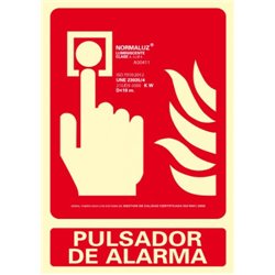 SEÑAL "PULSADOR DE ALARMA" 210X300 PVC ROJO ARCHIVO 2000 6171-04H RJ