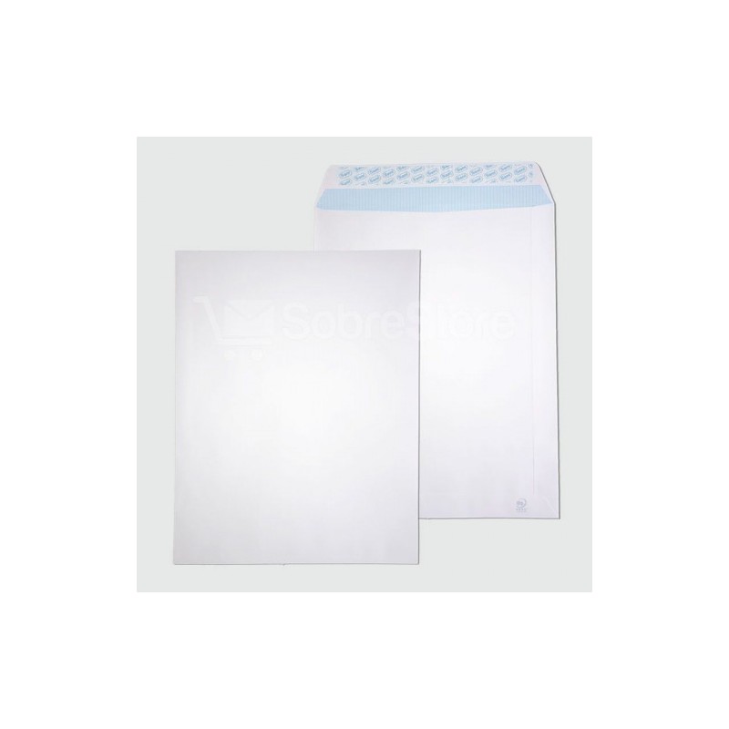 CAJA 100 BOLSAS RADIOGRAFIA (370X450) OFFSET BLANCO 100 GRS. AUTOSAM AUTOADHESIVO CON TIRA DE SILICONA SAM 147554