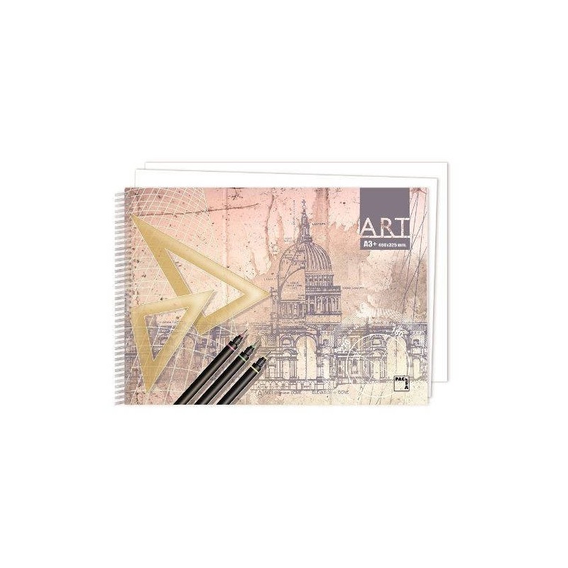 CUADERNO BLOCKS  DIBUJO ART 140 GRS. A3+ (460 X 325MM.) 20 HOJAS LISO SIN RECUADRO PACSA 18843