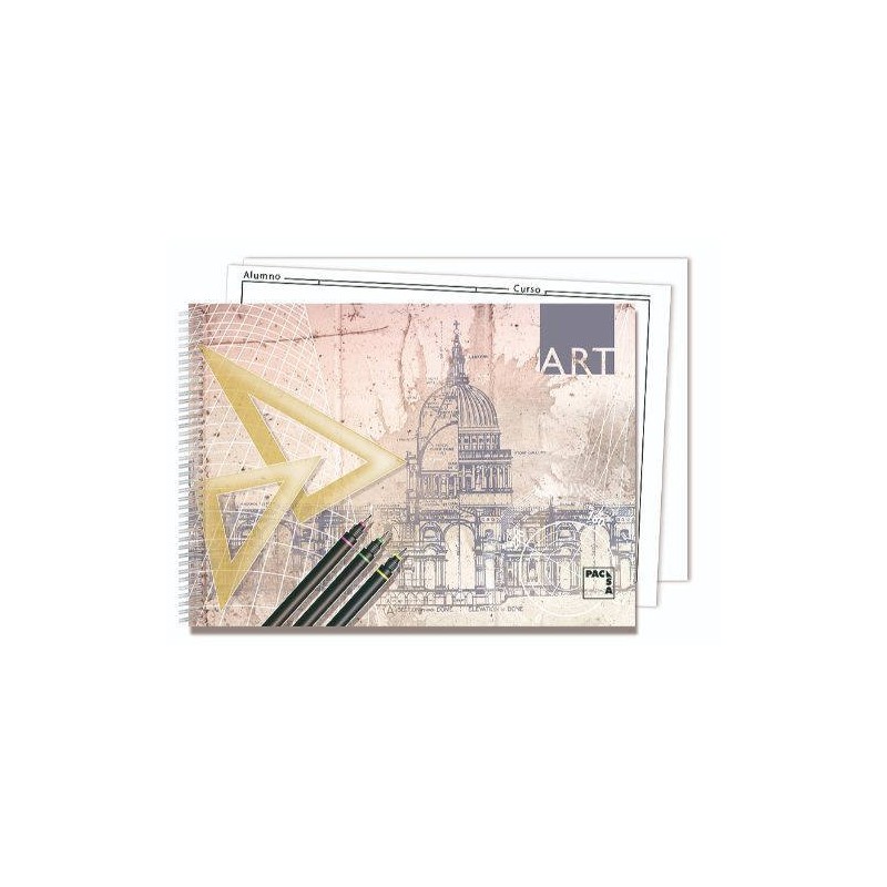 CUADERNO BLOCKS  DIBUJO ART 140 GRS. FOLIO PROLONGADO 20 HOJAS 2 TALADROS LISO SIN RECUADRO PACSA 18849