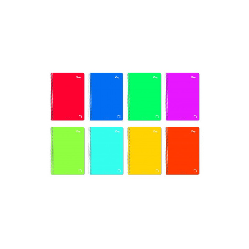 CUADERNO ESPIRAL SERIE XTRA TAPA DURA 60 GRS. FOLIO (215X310MM.) 80 HOJAS PAUTADO 2,5 CON MARGEN SURTIDO PACSA 16222