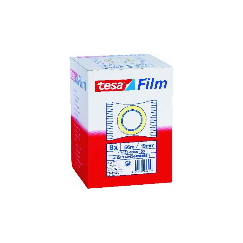 CINTA ADHESIVA STANDARD 19MM.X66M.EN BOLSITA TRANSPARENTE TESA 57226-00001-01