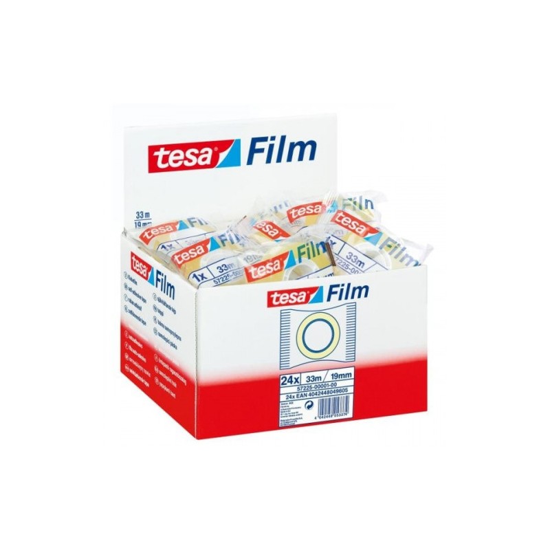 CINTA ADHESIVA STANDARD 19MM.X33M.EN BOLSITA TRANSPARENTE TESA 57225-00001-02