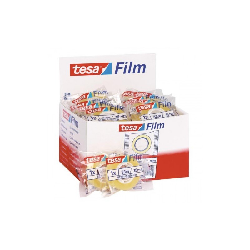 CINTA ADHESIVA STANDARD 15MM.X33M.EN BOLSITA TRANSPARENTE TESA 57381-00001-01