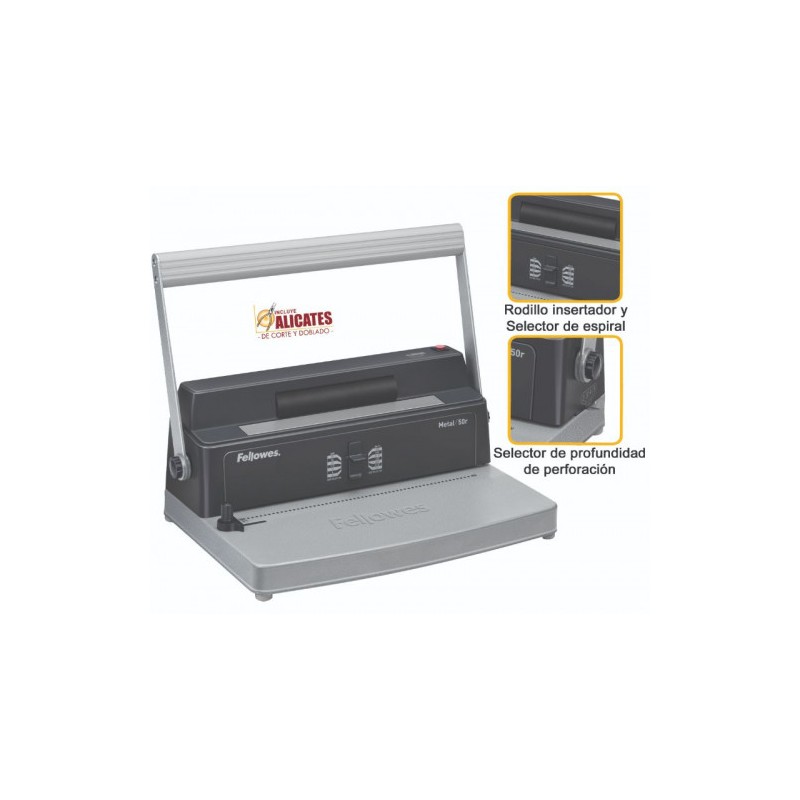 ENCUADERNADORA ESPIRAL METALICA 50R FELLOWES 5600501