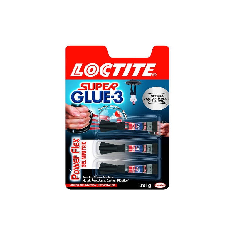 ADHESIVO INSTANTANEO SUPER GLUE-3X1GR. MONODOSIS POWER GEL LOCTITE 2640066